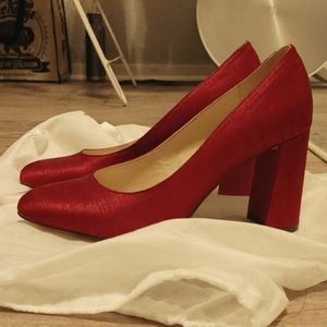 Nine West red heels size 8